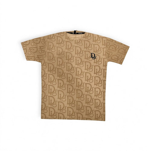 Christian Dior Monogram Beige T-Shirt | Luxury Designer Cotton Tee