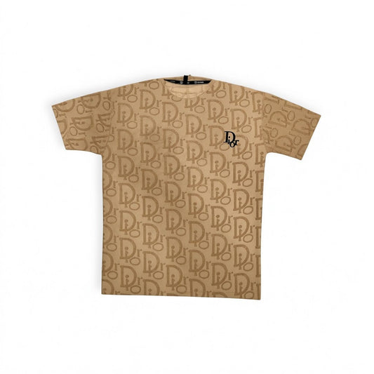 Christian Dior Monogram Beige T-Shirt | Luxury Designer Cotton Tee