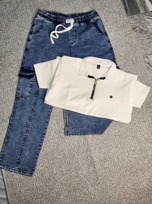 Classic Zipper Polo T-Shirt | Premium Cotton Half-Zip Smart Casual Tee