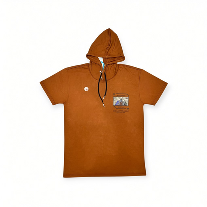 Casual Hooded Graphic T-Shirt | Premium Cotton Blue Hoodie Tee