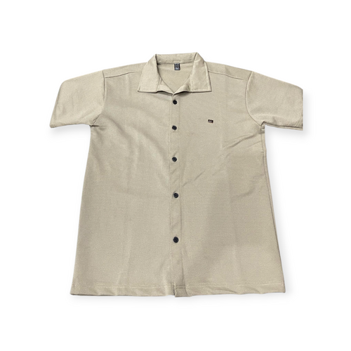 Beige Coat Color Shirt | Premium Cotton Smart Casual Tee