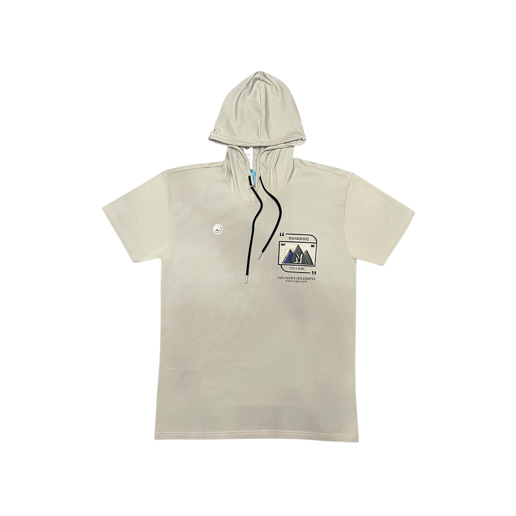 Casual Hooded Graphic T-Shirt | Premium Cotton Blue Hoodie Tee