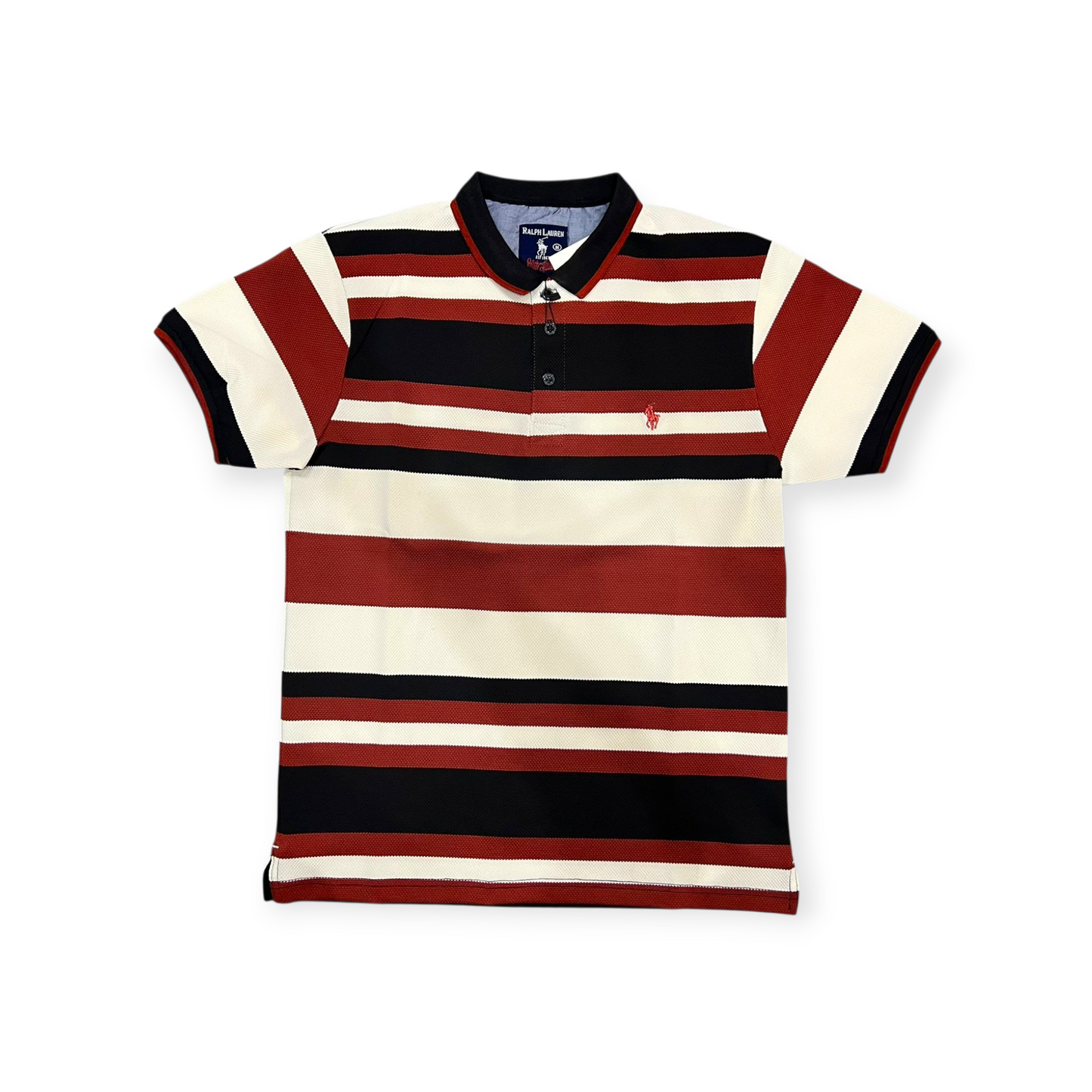 Slim Fit Striped Polo T-Shirt | Premium Cotton Liner Polo