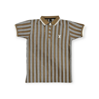 Slim Fit Striped Polo T-Shirt | Old Money Aesthetic Premium Cotton Polo